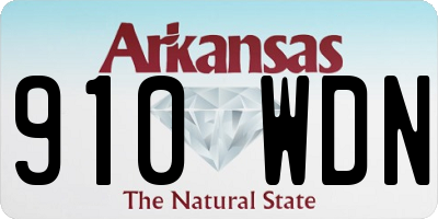 AR license plate 910WDN