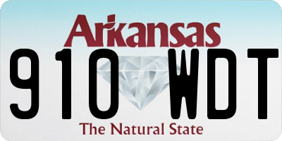 AR license plate 910WDT