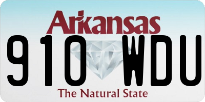 AR license plate 910WDU