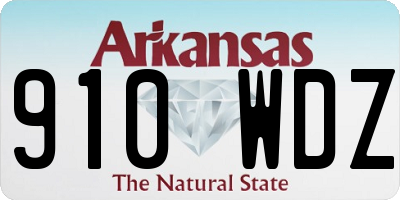 AR license plate 910WDZ