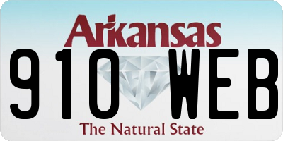 AR license plate 910WEB