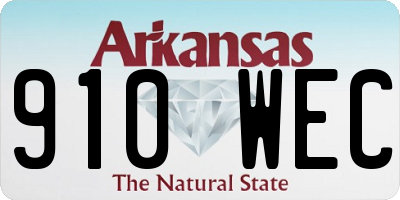 AR license plate 910WEC