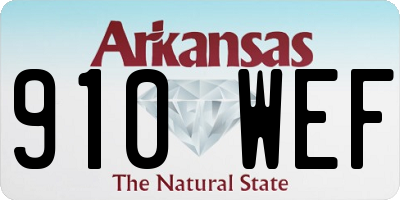 AR license plate 910WEF