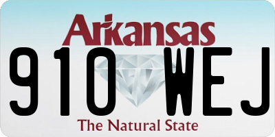 AR license plate 910WEJ