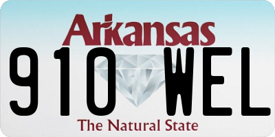 AR license plate 910WEL