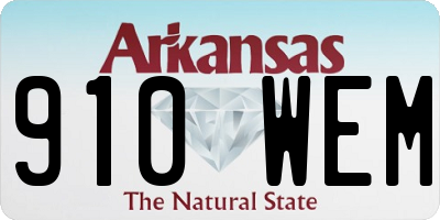 AR license plate 910WEM