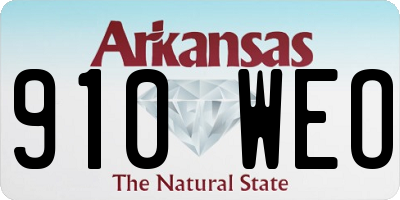 AR license plate 910WEO