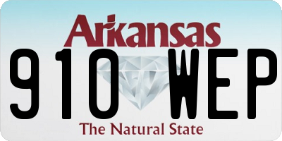 AR license plate 910WEP