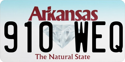 AR license plate 910WEQ