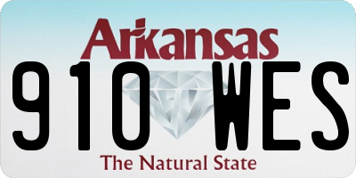 AR license plate 910WES