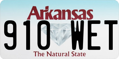AR license plate 910WET