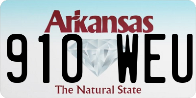 AR license plate 910WEU