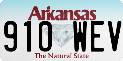 AR license plate 910WEV