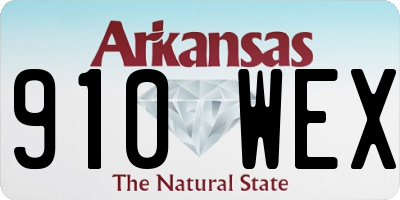 AR license plate 910WEX