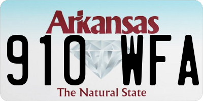AR license plate 910WFA