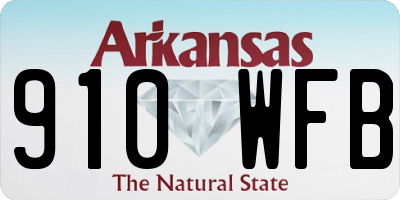AR license plate 910WFB