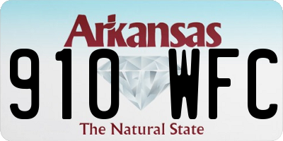 AR license plate 910WFC