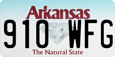 AR license plate 910WFG