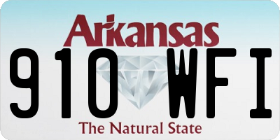 AR license plate 910WFI