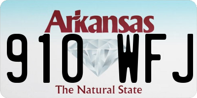 AR license plate 910WFJ