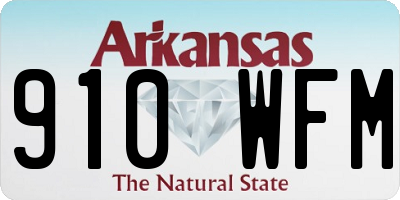 AR license plate 910WFM