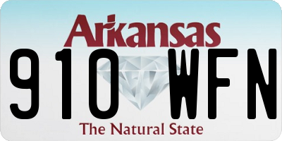 AR license plate 910WFN