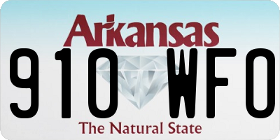 AR license plate 910WFO