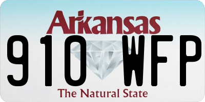 AR license plate 910WFP