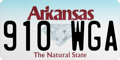 AR license plate 910WGA