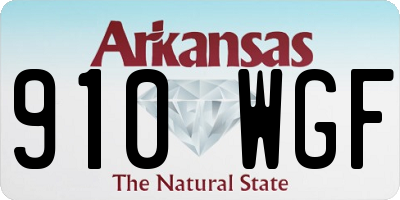 AR license plate 910WGF