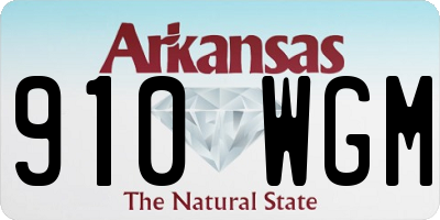 AR license plate 910WGM