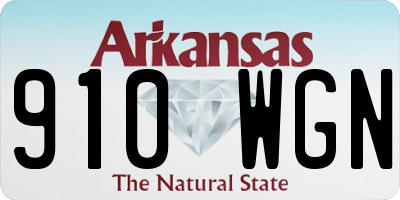 AR license plate 910WGN