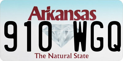 AR license plate 910WGQ