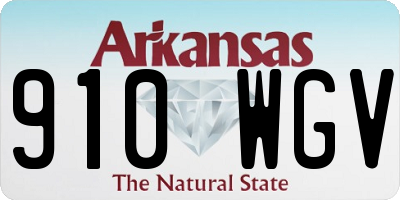 AR license plate 910WGV