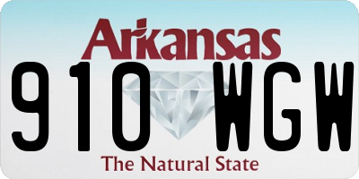 AR license plate 910WGW