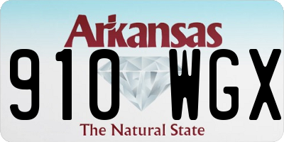 AR license plate 910WGX