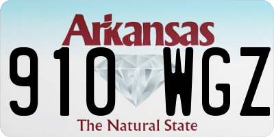 AR license plate 910WGZ