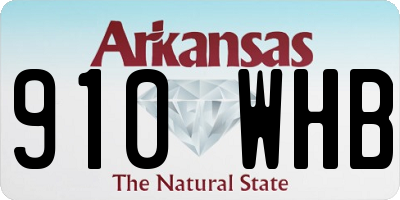 AR license plate 910WHB
