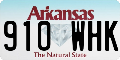 AR license plate 910WHK