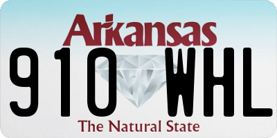 AR license plate 910WHL