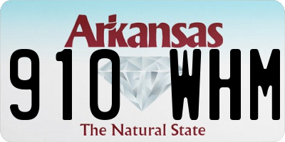 AR license plate 910WHM