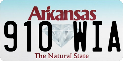 AR license plate 910WIA