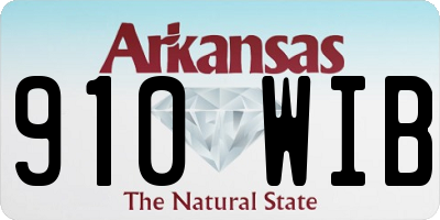 AR license plate 910WIB