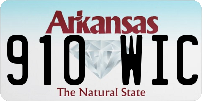 AR license plate 910WIC