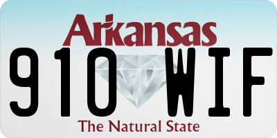 AR license plate 910WIF