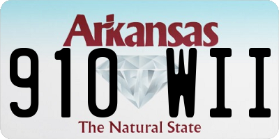AR license plate 910WII