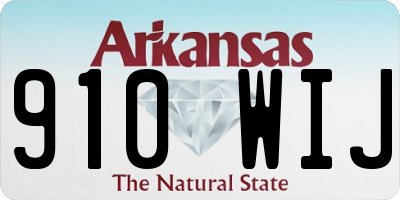 AR license plate 910WIJ
