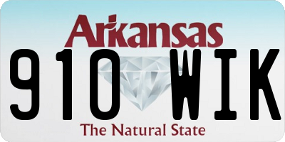 AR license plate 910WIK