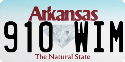 AR license plate 910WIM