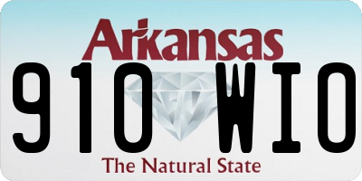 AR license plate 910WIO